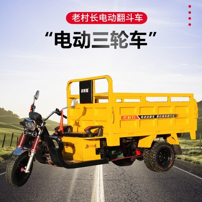 老村長電動自卸翻斗三輪車拉貨載貨電瓶車家用代步農(nóng)用電動三輪車