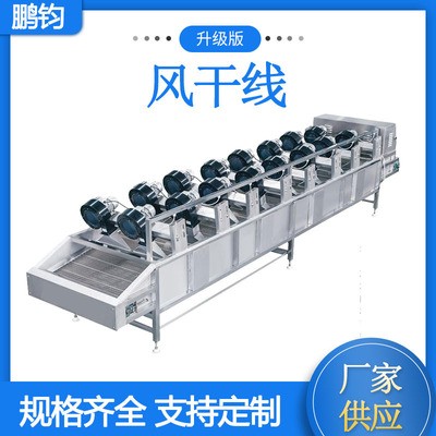 電動翻轉(zhuǎn)風(fēng)干流 水線快速去水干燥設(shè)備 蒸煮食品膜袋除水風(fēng)干線