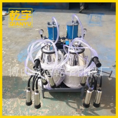 活塞式雙桶擠奶機 畜牧業(yè)移動式小型奶牛擠奶機 牛羊用小型擠奶機