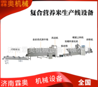 霖奧 RN70膨化大米生產線 可添加膳食纖維的復合營養(yǎng)米加工設備
