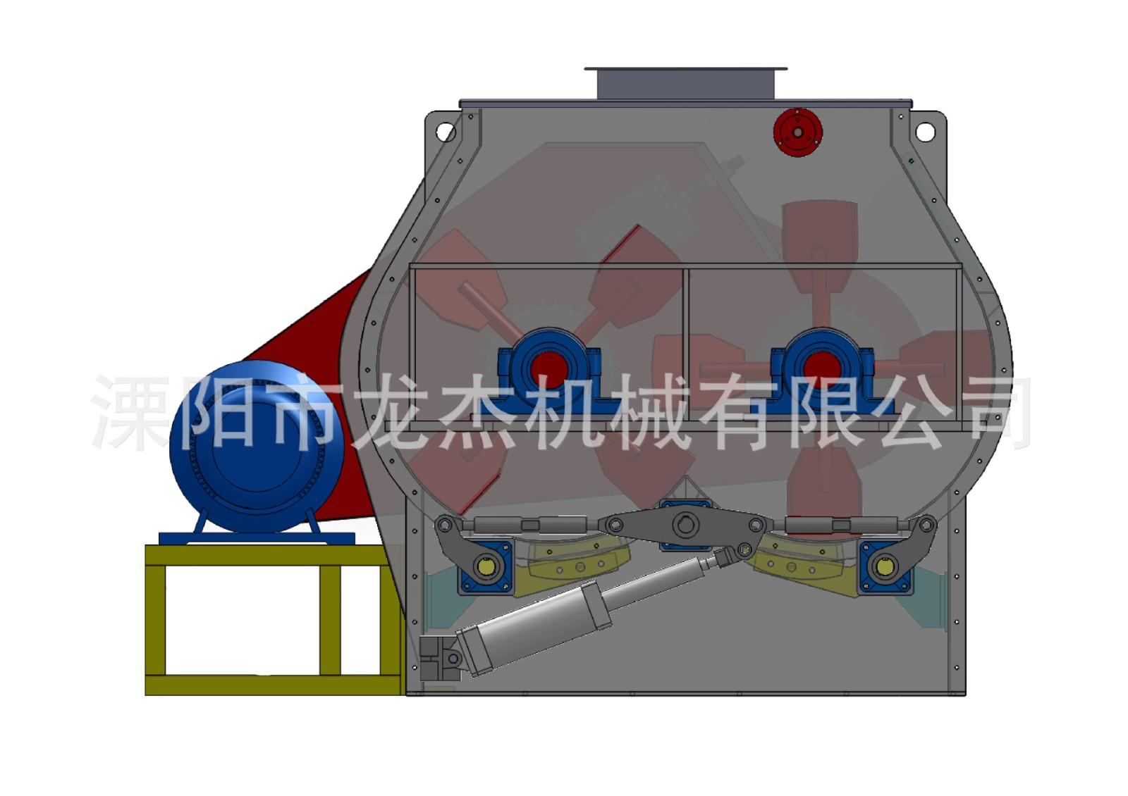 SSHJ0.2碳鋼飼料、預混料、化學、醫(yī)藥雙軸槳葉混合機