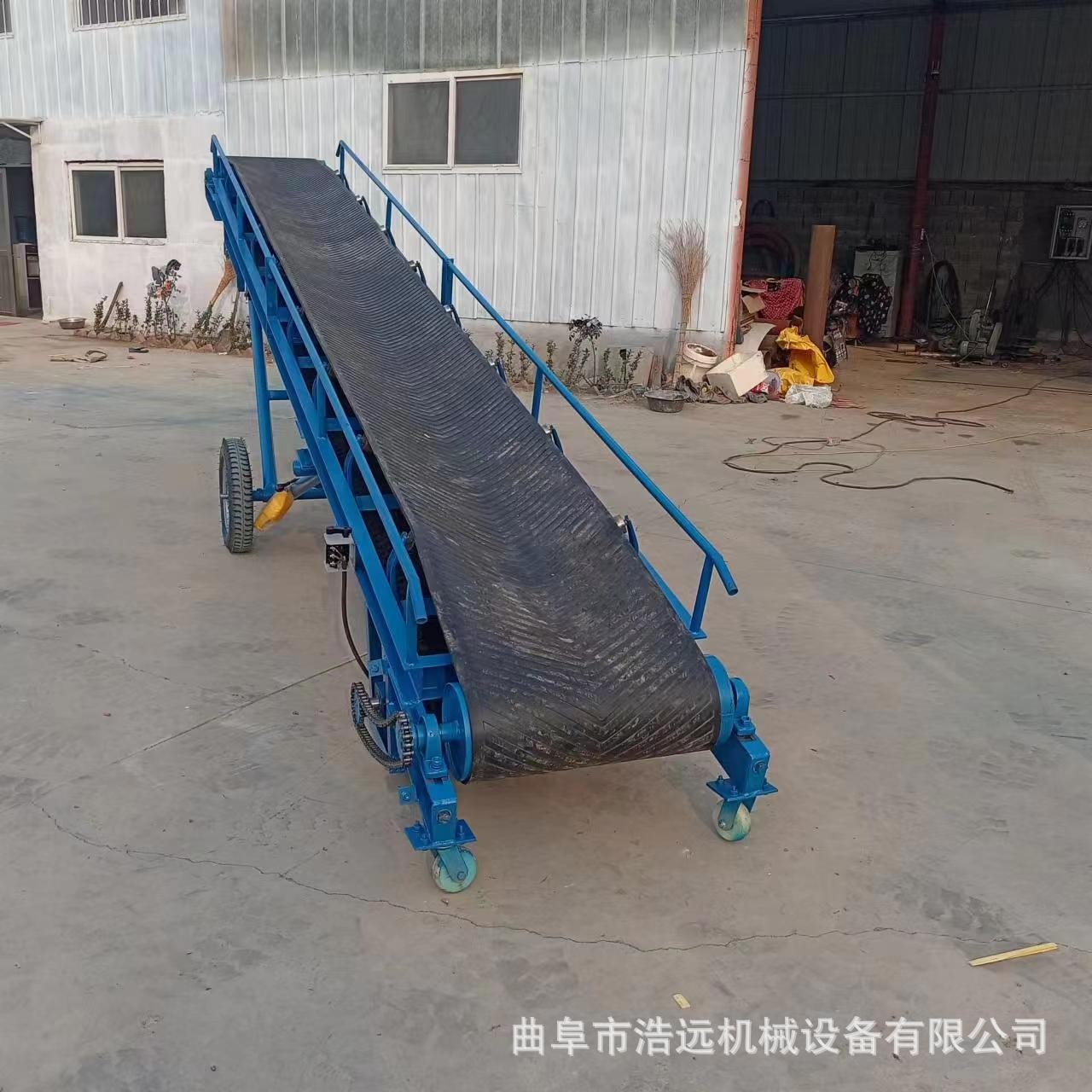 水泥袋裝橡膠皮帶輸送機(jī)移動升降上料機(jī)裝車卸貨傳送帶多少錢