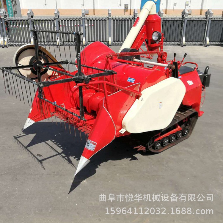 直銷山地谷物聯(lián)合收割機(jī) 自走履帶式旱稻水稻收割機(jī) 自動(dòng)清選脫粒
