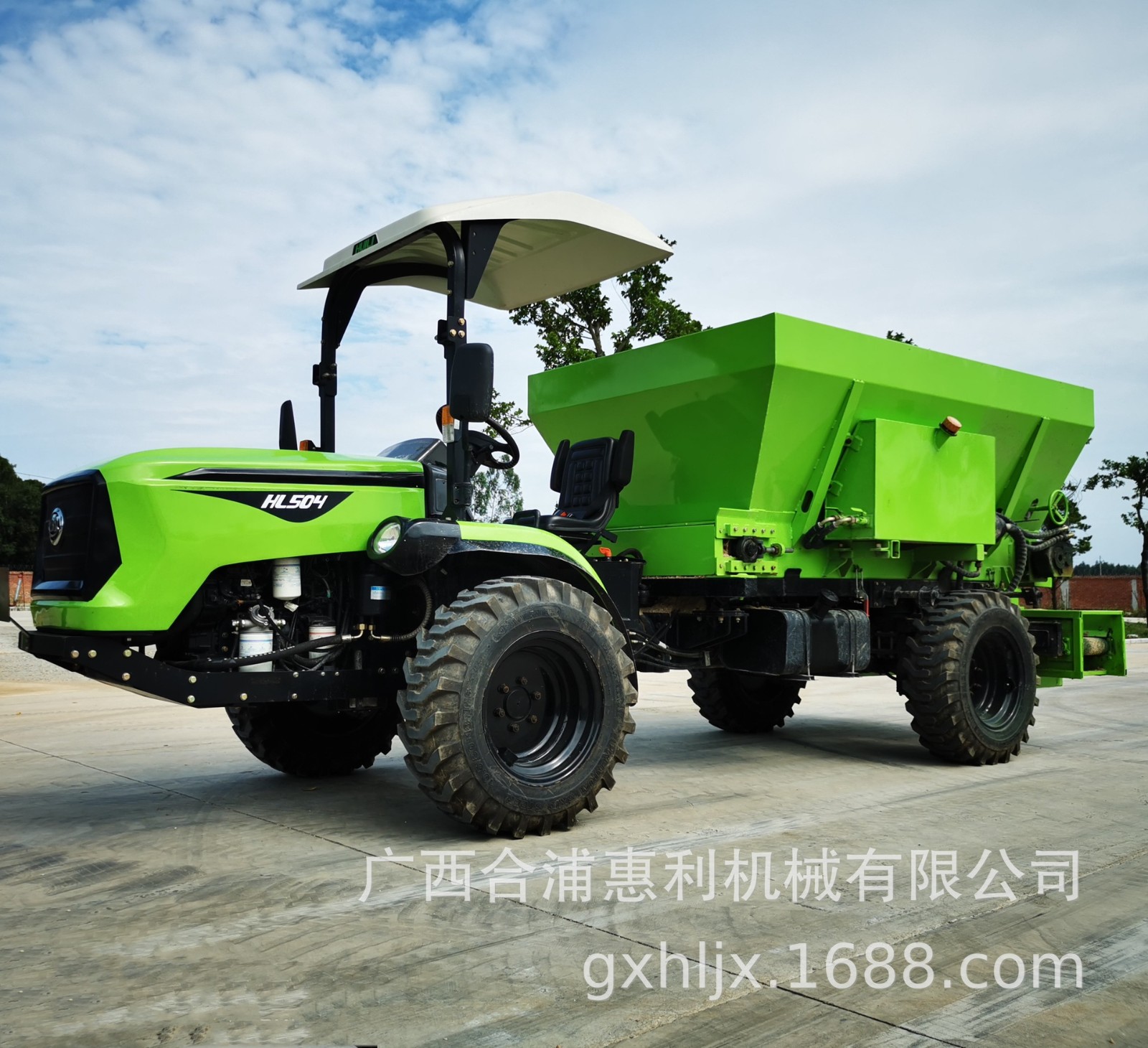 HL504惠利牌折腰小轉(zhuǎn)彎半徑田間作業(yè)犁地撒肥機多功能作業(yè)拖拉機
