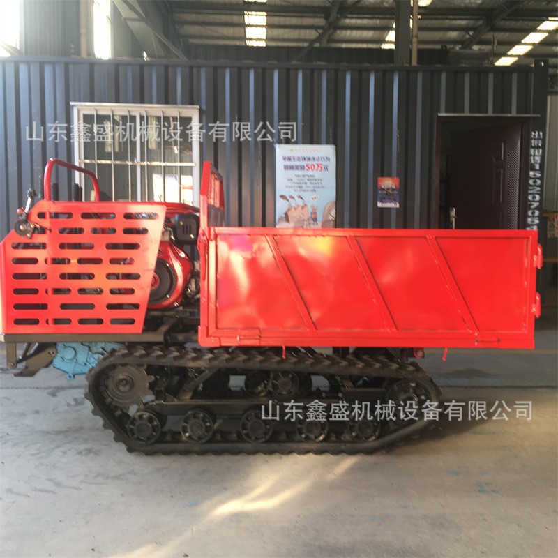 小型履帶運輸車 2T全地形爬山虎運輸車 果園山地用液壓自卸農(nóng)用車