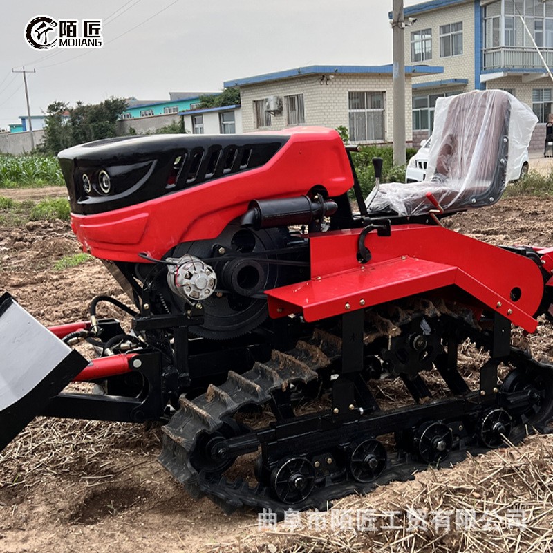 農(nóng)用乘坐式履帶微耕機 多功能一體拖拉機 水田打漿機
