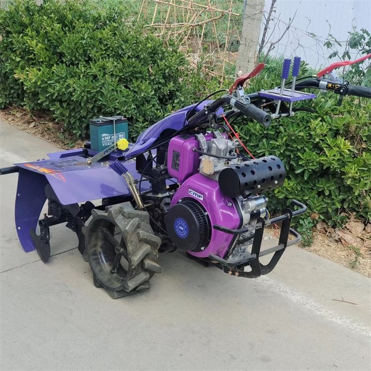 果園農(nóng)田手推微耕機 四驅(qū)12馬力后旋耕機 水冷八馬力開溝犁地機