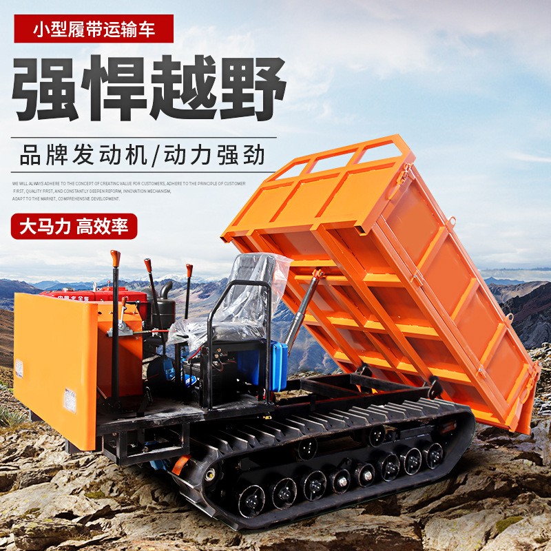 爬山虎履帶運(yùn)輸車 農(nóng)用果園山地全地形爬坡拖拉機(jī) 柴油自卸搬運(yùn)車