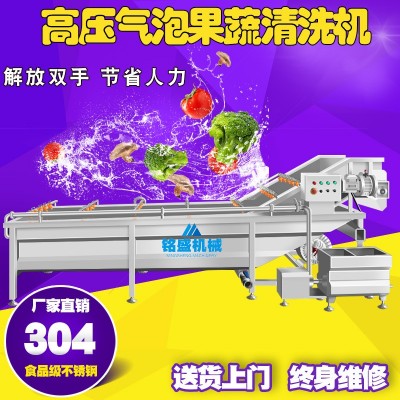 全自動蔬菜清洗機 不銹鋼榨菜加工生產(chǎn)線設(shè)備 剁椒氣泡清洗機