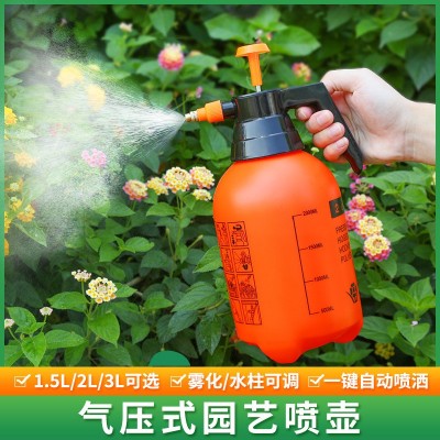 家用2l壓力噴壺批發(fā)手壓式加厚園藝消毒澆花壺3l大容量高壓噴水壺