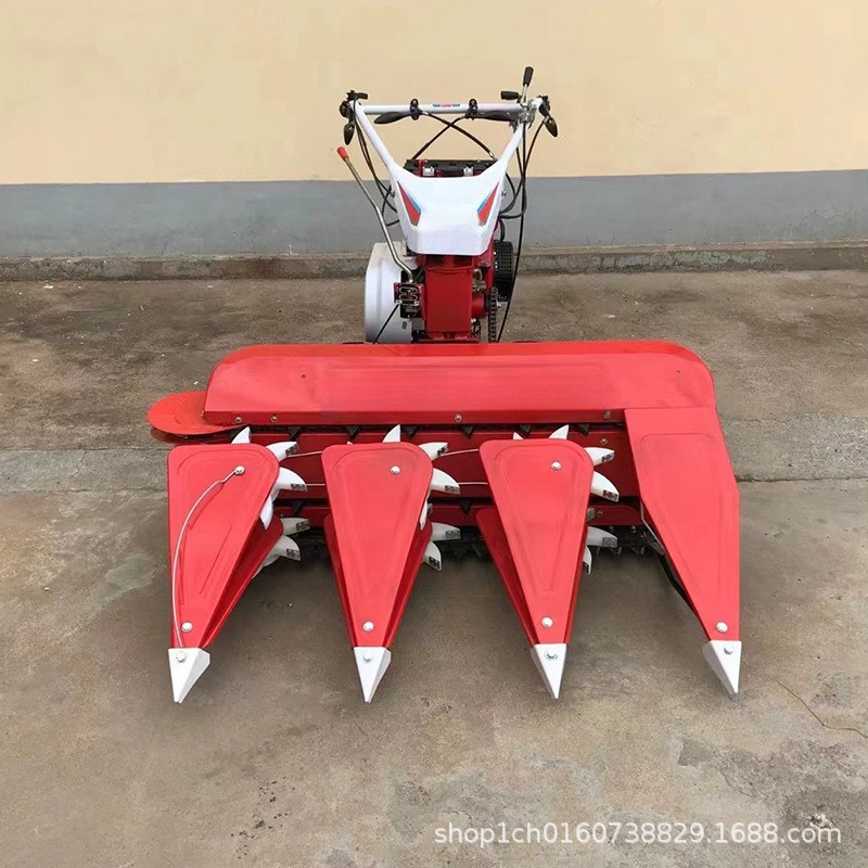 手推式小型自走牧草割曬機 農(nóng)田手扶拖拉機帶水稻小麥割倒機