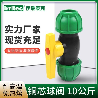 pe盤(pán)管快速接頭塑料快接銅芯球閥水肥一體化配件自動(dòng)澆水家用閥門(mén)