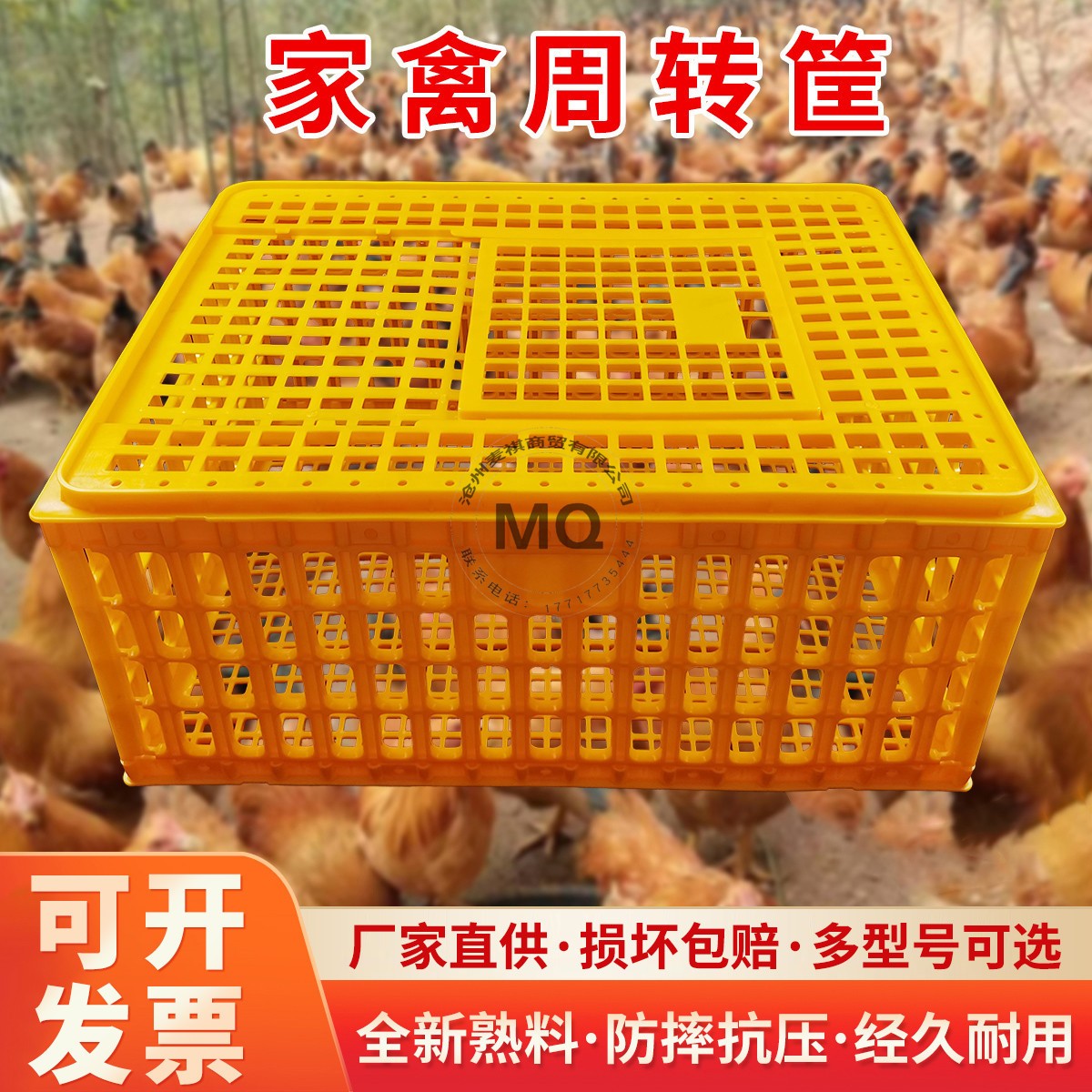 雞籠周轉(zhuǎn)箱家用特大號(hào)雞籠子鴨鴿兔雞用家禽運(yùn)輸筐養(yǎng)殖籠塑料雞框