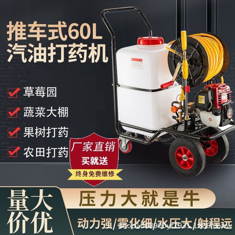 汽油打藥機手推式電動打藥機消毒養(yǎng)殖場專用農(nóng)用高壓四沖程噴霧器